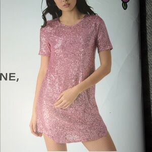 Betsey Johnson Sparkling Pink Mini Dress